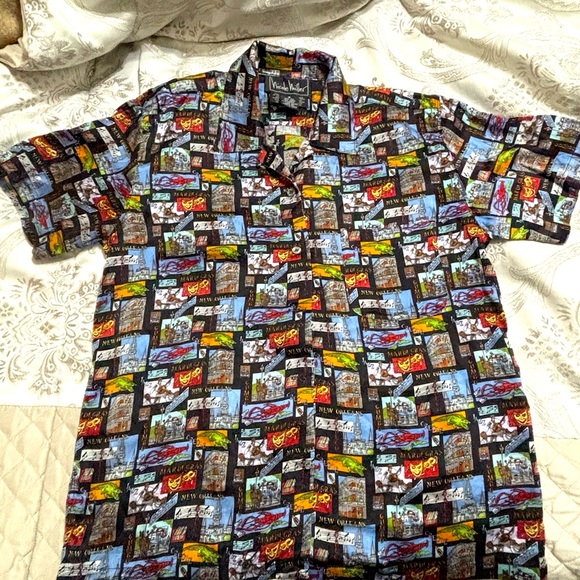 Nicole Miller Other - Nicole Miller Multicolor Graphic Collage Shirt